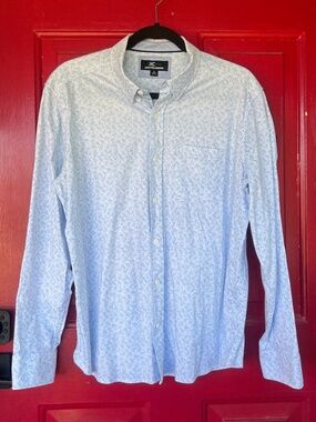 Johnston & Murphy Men's M XC Flex Long Sleeve Button Up Shirt Work Office